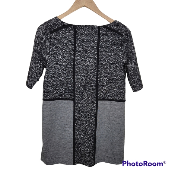 Meadow Rue Anthropologie Black Gray Mitzie Tunic Top Sz S - Picture 5 of 5